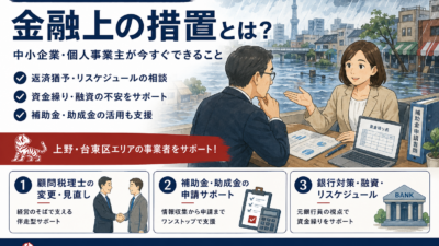大雨災害で資金繰りが不安な中小企業へ｜金融庁措置と銀行相談の手順を解説