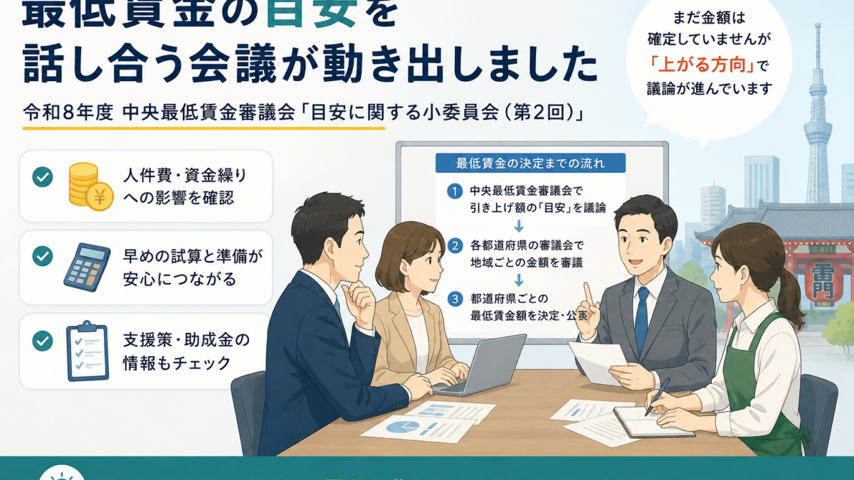 【上野の税理士が解説】令和8年度の最低賃金はいつどう決まる？中小企業への影響
