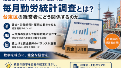 【上野の税理士が解説】毎月勤労統計とは?台東区の経営者が賃金・人件費を読み解くコツ