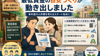 【上野の税理士が解説】最低賃金は2026年いくら上がる?台東区の経営者が今すべき準備