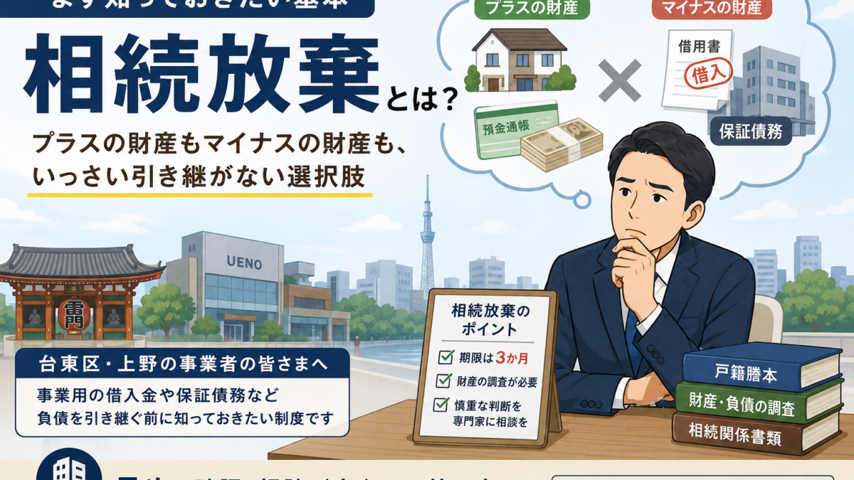 【上野の税理士が解説】相続放棄はいつまで？3か月の期限と手続きの流れ