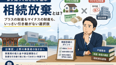 【上野の税理士が解説】相続放棄はいつまで？3か月の期限と手続きの流れ