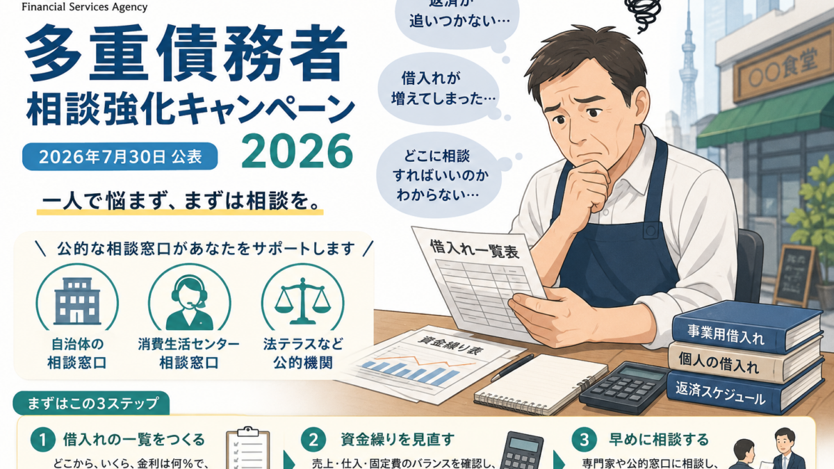 【上野の税理士が解説】多重債務で悩む前に|相談強化キャンペーン2026とは？