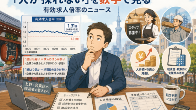 【上野の税理士が解説】有効求人倍率からわかる中小企業の採用・資金繰り対策とは