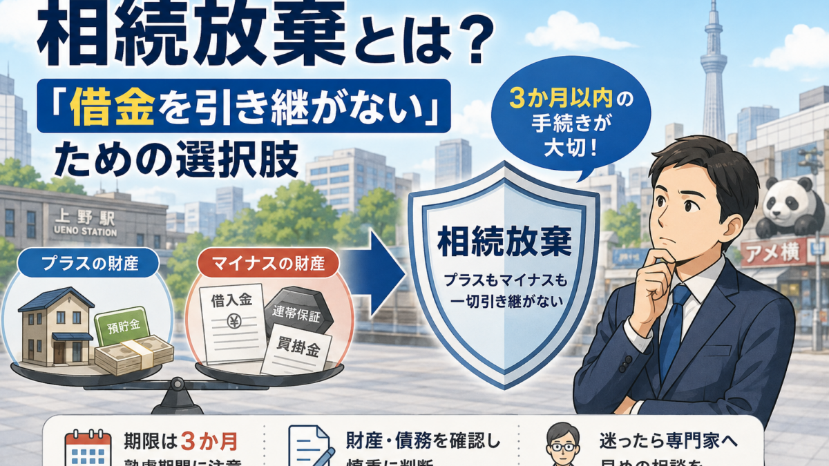 【上野の税理士が解説】相続放棄はいつまで？3か月の期限と手続きの注意点