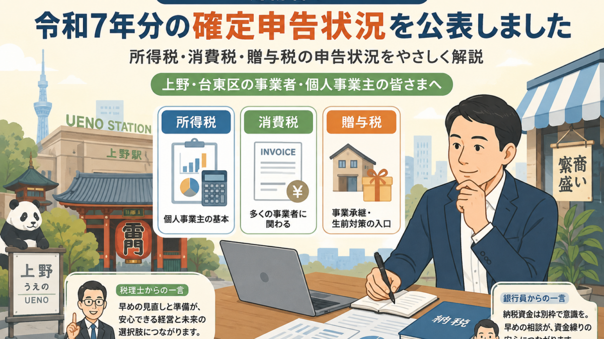 【上野の税理士が解説】令和7年分の確定申告状況から中小企業が学ぶべきポイント