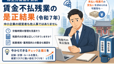 【上野の税理士が解説】賃金不払残業の是正結果は?中小企業が今すべき対応