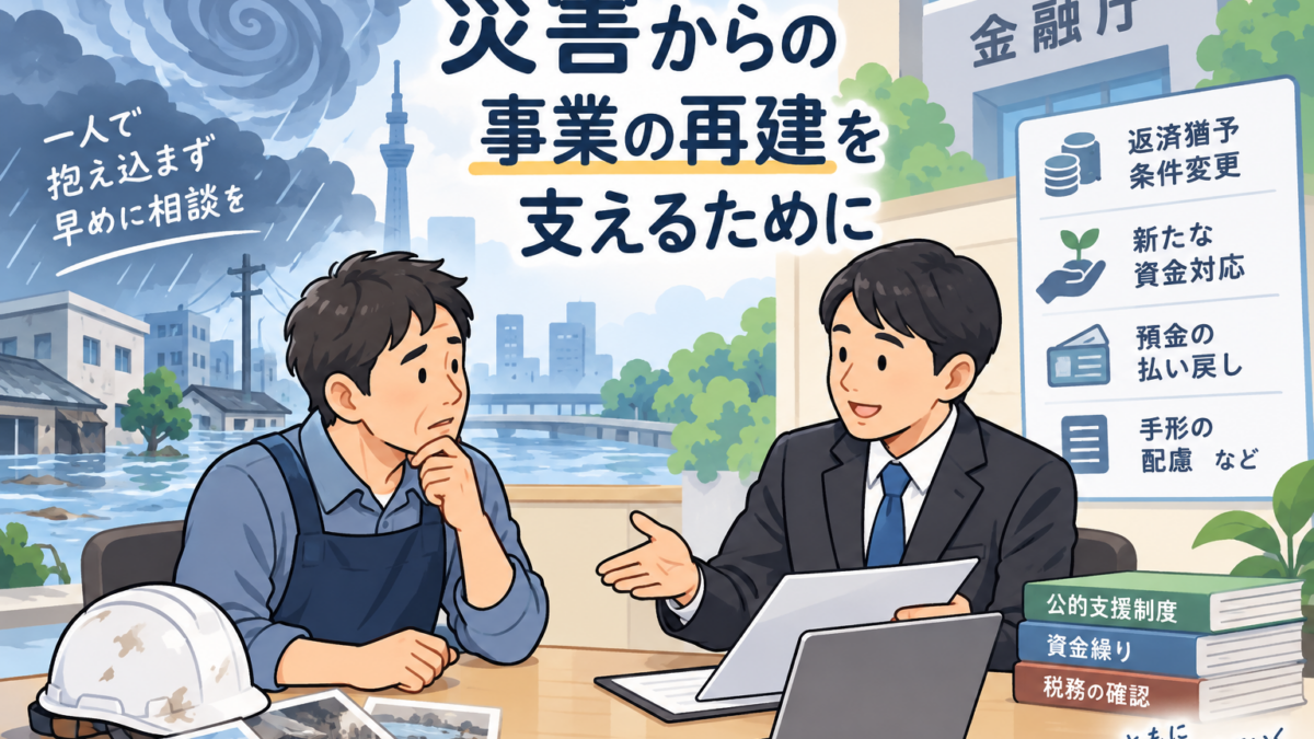 【上野の税理士が解説】台風・大雨の被災事業者向け金融支援とは?返済猶予の相談方法